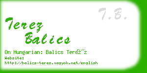 terez balics business card